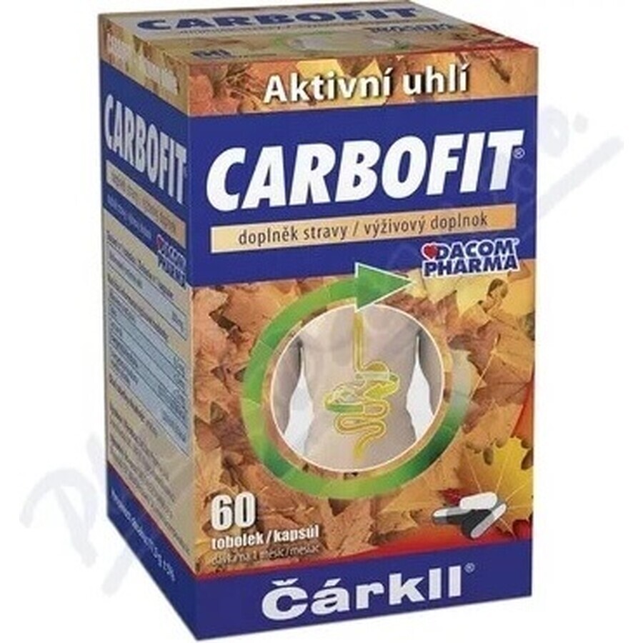 CARBOFIT Charcoal 1×60 cps, activated charcoal