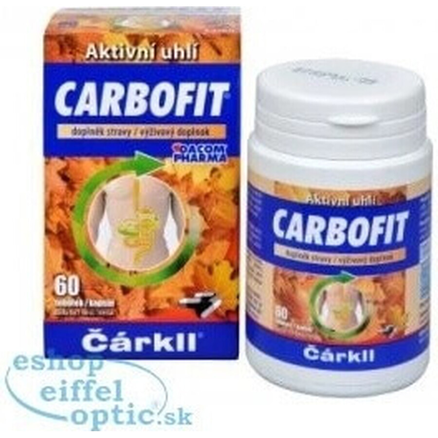 CARBOFIT Charcoal 1×60 cps, activated charcoal