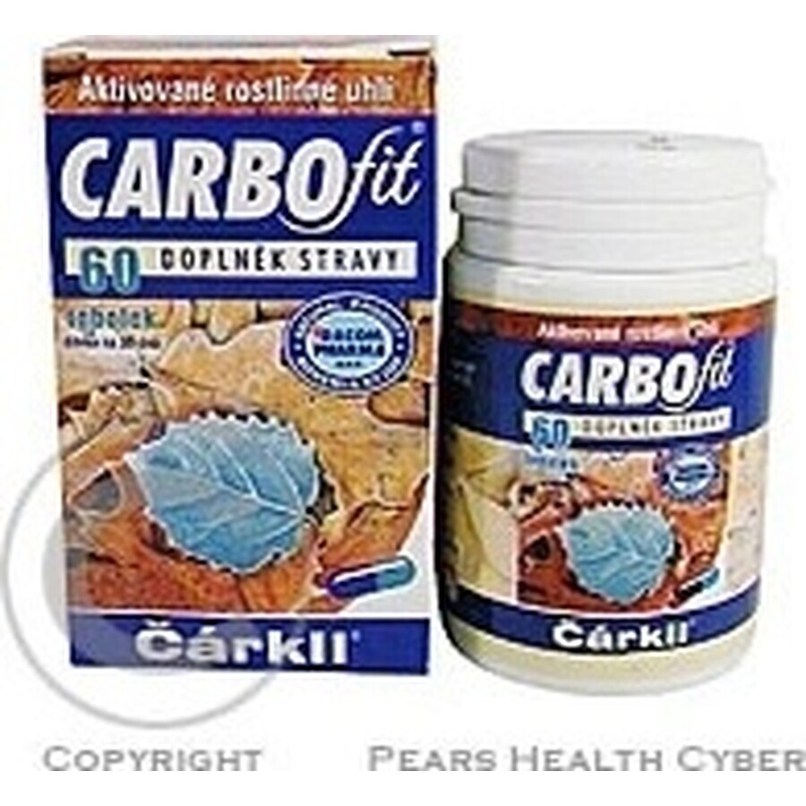 CARBOFIT Charcoal 1×60 cps, activated charcoal