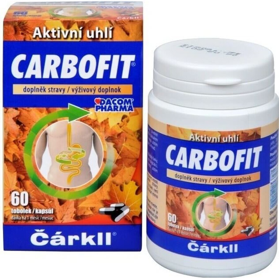 CARBOFIT Charcoal 1×60 cps, activated charcoal