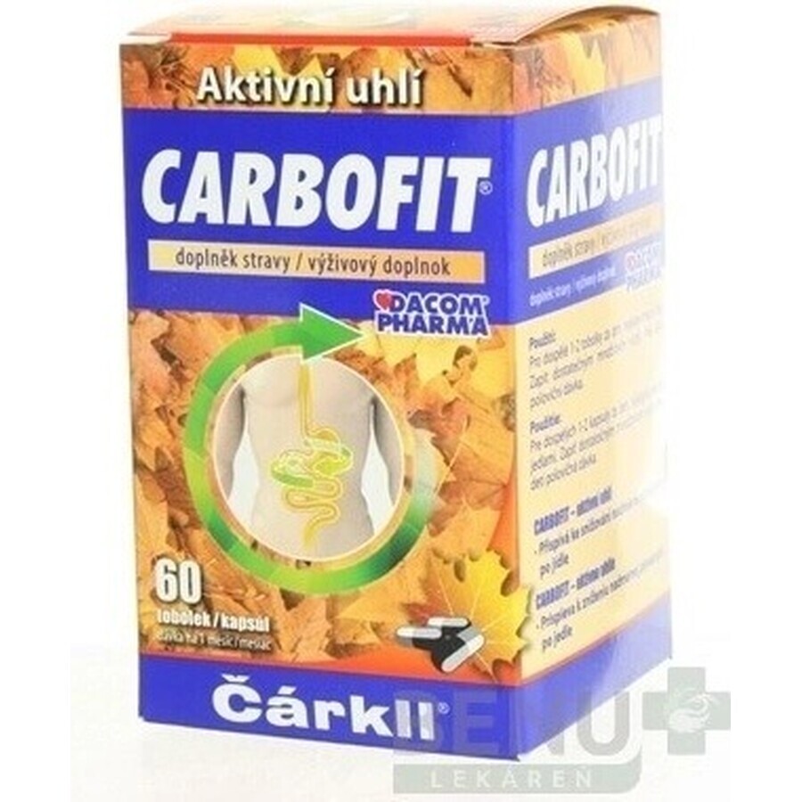 CARBOFIT Charcoal 1×60 cps, activated charcoal