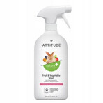 ATTITUDE Unparfümiertes Obst- und Gemüsewaschmittel Spray 1×800 ml , Obstwaschmittel