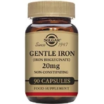 Solgar Gentle Iron 20 mg Fier (bisglicinat feros) Gentle pentru stomac 90 capsule 1×90 cps, supliment alimentar