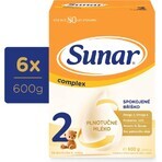 Sunar Complex 2 6×600 g, lait infantile, à partir de 6 mois