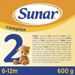 Sunar Complex 2 6×600 g, lait infantile, à partir de 6 mois