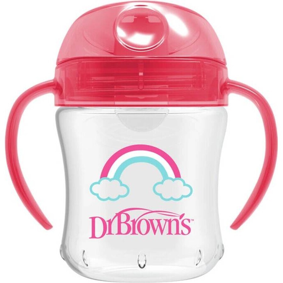 Dr.Brown's Soft Mug 180 ml A partir de 6 meses rosa 1×1 ud, taza rosa, 6m+