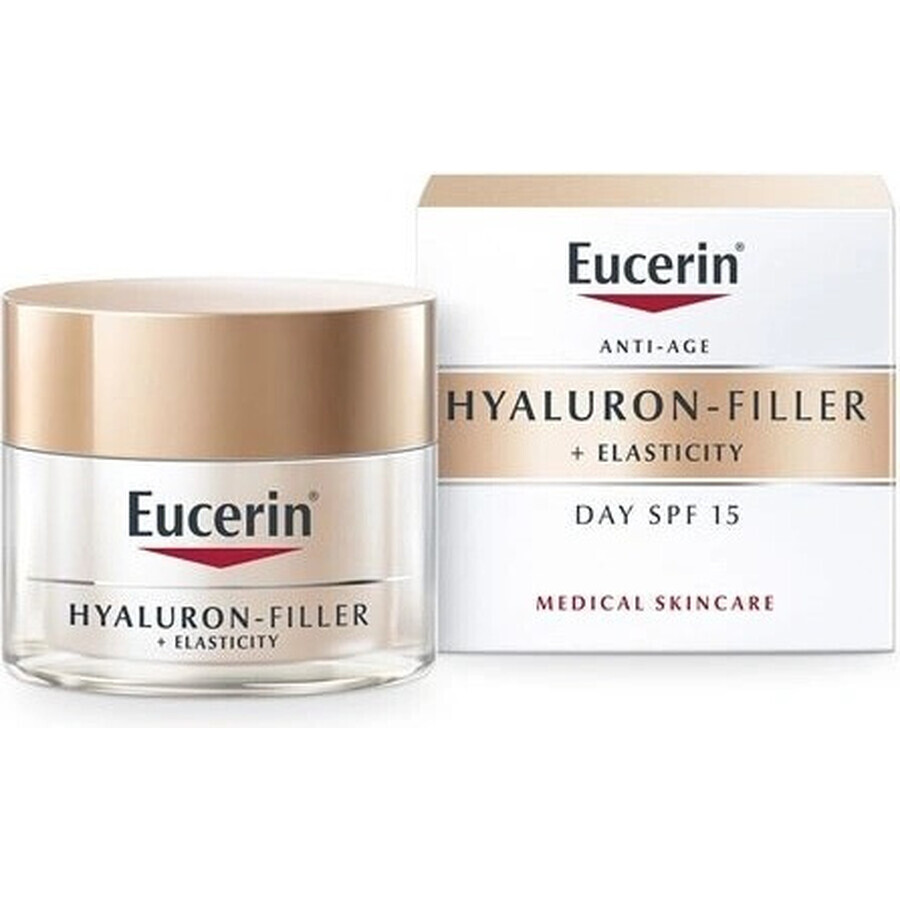 Eucerin HYALURON-FILLER+ELASTICITY dagcrème 1×50 ml, vult diepe rimpels op