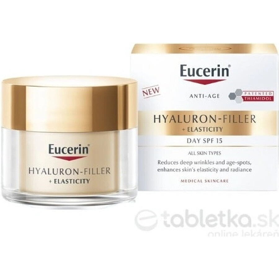 Eucerin HYALURON-FILLER+ELASTICITY dagcrème 1×50 ml, vult diepe rimpels op