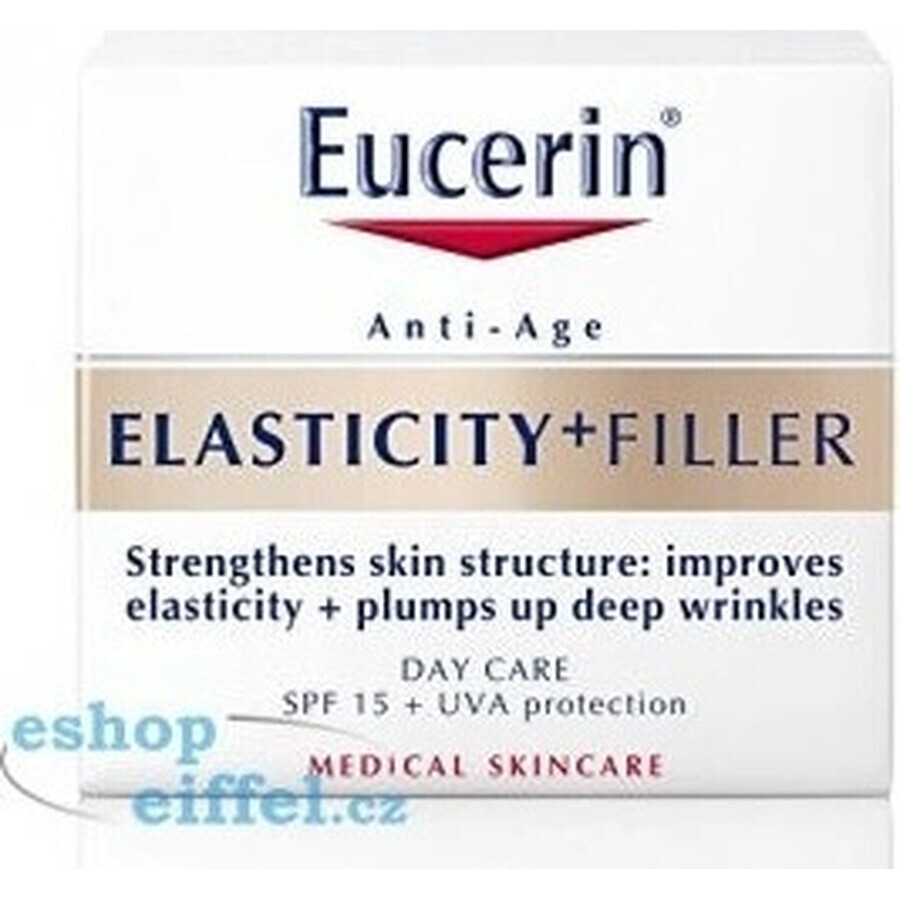 Eucerin HYALURON-FILLER+ELASTICITY dagcrème 1×50 ml, vult diepe rimpels op