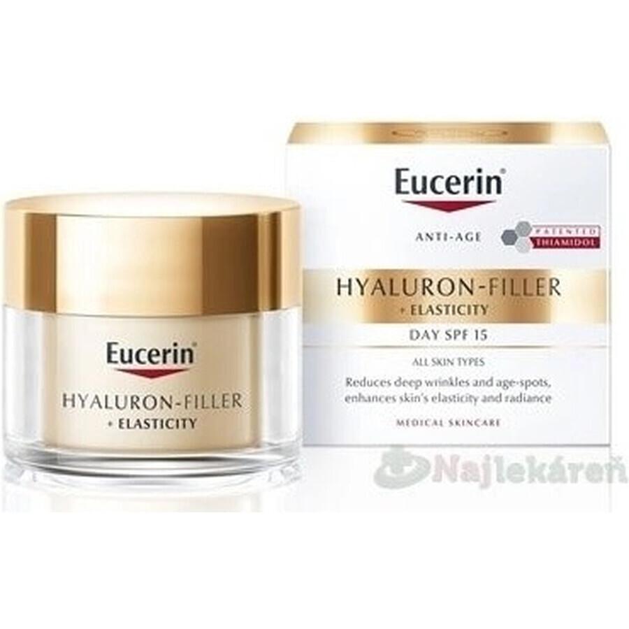 Eucerin HYALURON-FILLER+ELASTICITY dagcrème 1×50 ml, vult diepe rimpels op