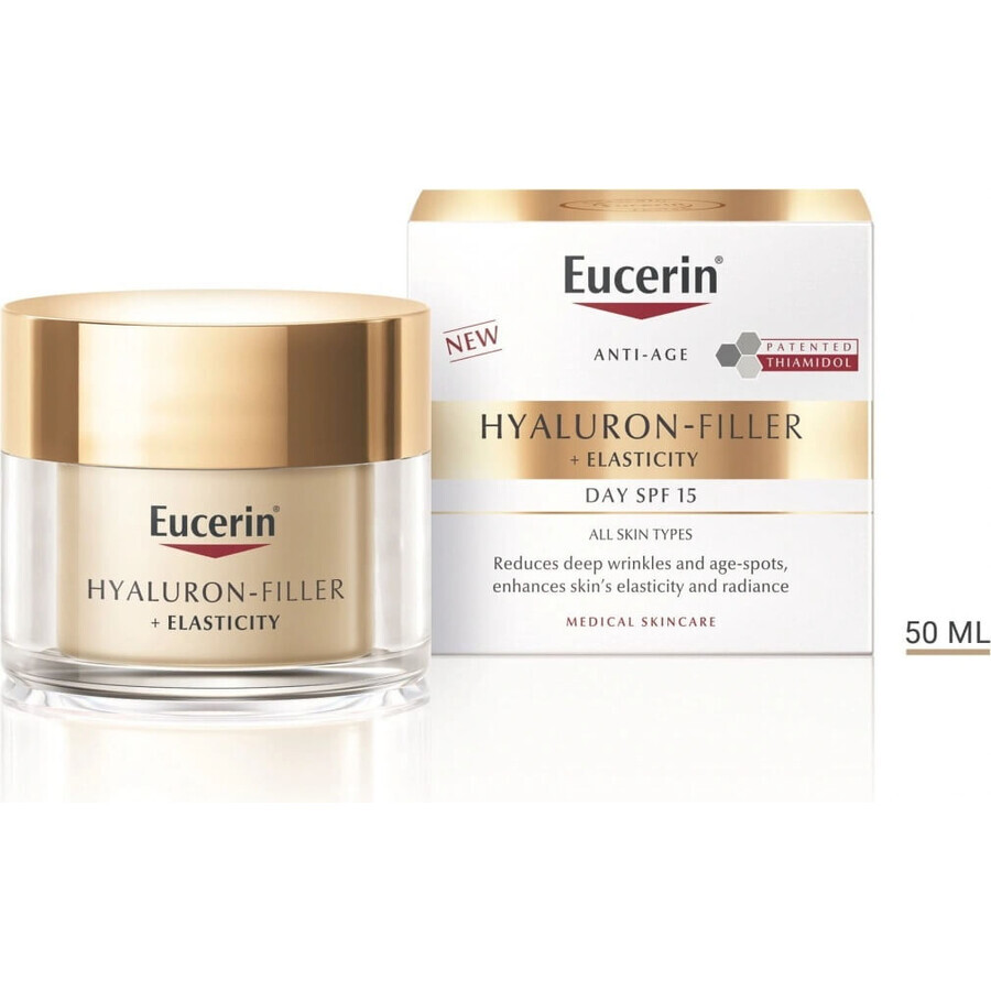 Eucerin HYALURON-FILLER+ELASTICITY dagcrème 1×50 ml, vult diepe rimpels op