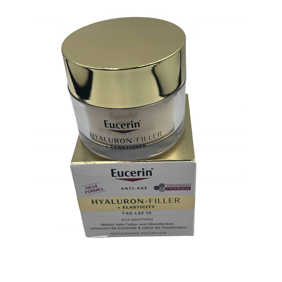 Eucerin HYALURON-FILLER+ELASTICITY dagcrème 1×50 ml, vult diepe rimpels op