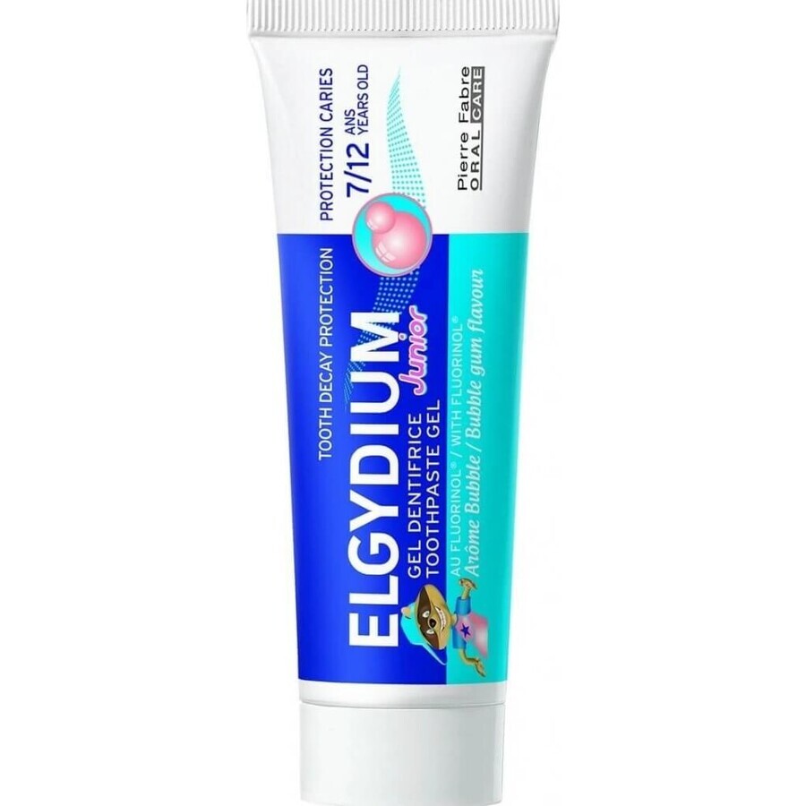 ELGYDIUM JUNIOR fluorinol gel tandpasta voor kinderen (7-12 jaar) met kauwgomsmaak 1x50 ml