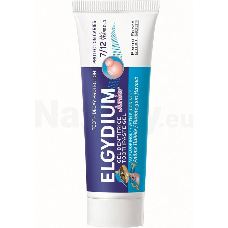 ELGYDIUM JUNIOR fluorinol gel tandpasta voor kinderen (7-12 jaar) met kauwgomsmaak 1x50 ml