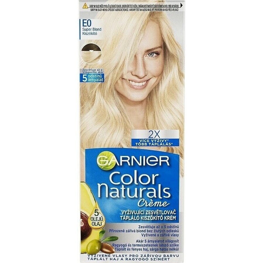 Garnier Color Naturals tinte permanente E0 Super Blonde 1×1 pieza, color de pelo