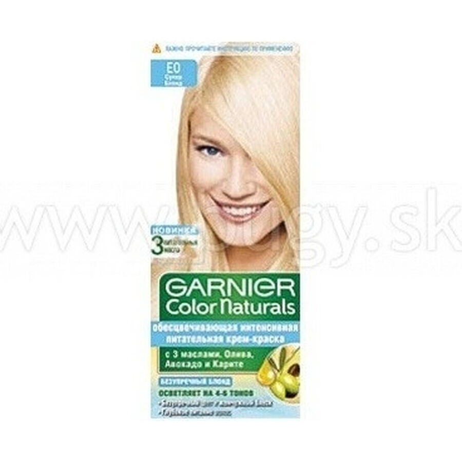 Garnier Color Naturals tinte permanente E0 Super Blonde 1×1 pieza, color de pelo