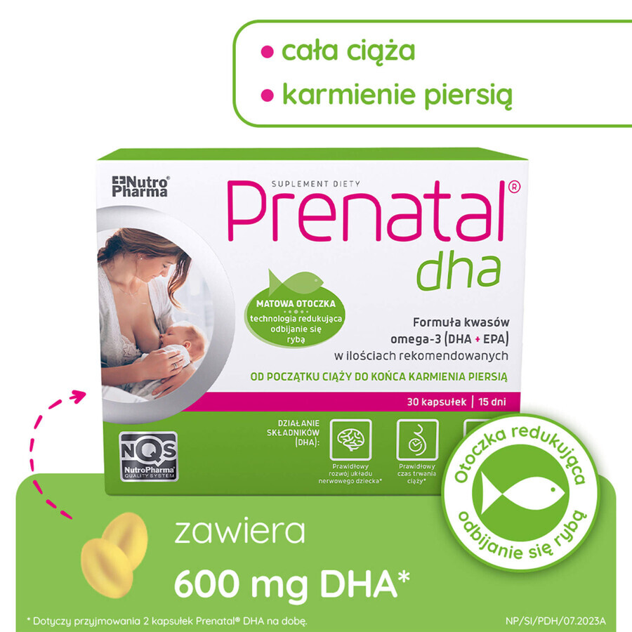 Set Prenatal Uno, 30 capsule + 30 capsule + Prenatal DHA, 30 capsule + sticlă gratuită