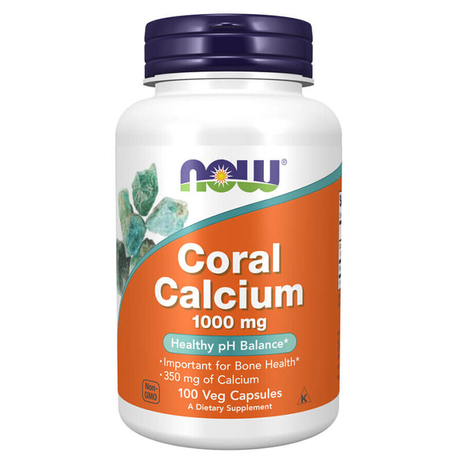 Now Foods Koraalcalcium 1000 mg, calcium, 100 plantaardige capsules