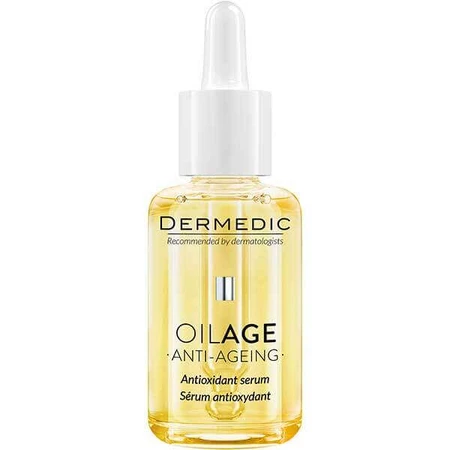 Dermedic Oilage Set, antioxidant serum, sensitive skin with signs of aging, 30 ml + nourishing day cream to restore skin density, 15 ml