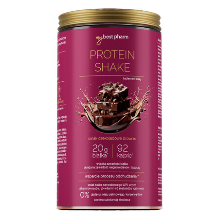 MyBestProteinSHAKE, aromă de ciocolată brownie, 450 g