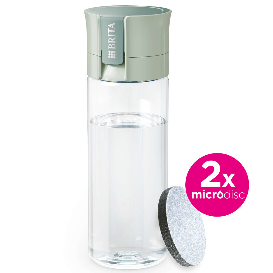 Brita Vital, Flasche mit 0,6-Liter-Filter, grün + MicroDisc-Filter, 2 Stück