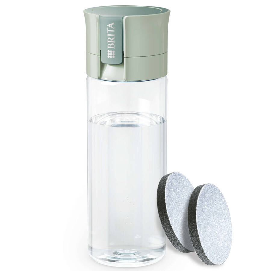 Brita Vital, Flasche mit 0,6-Liter-Filter, grün + MicroDisc-Filter, 2 Stück