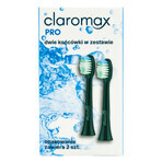 Claromax Pro, replacement tips for sonic toothbrush, 2 pieces