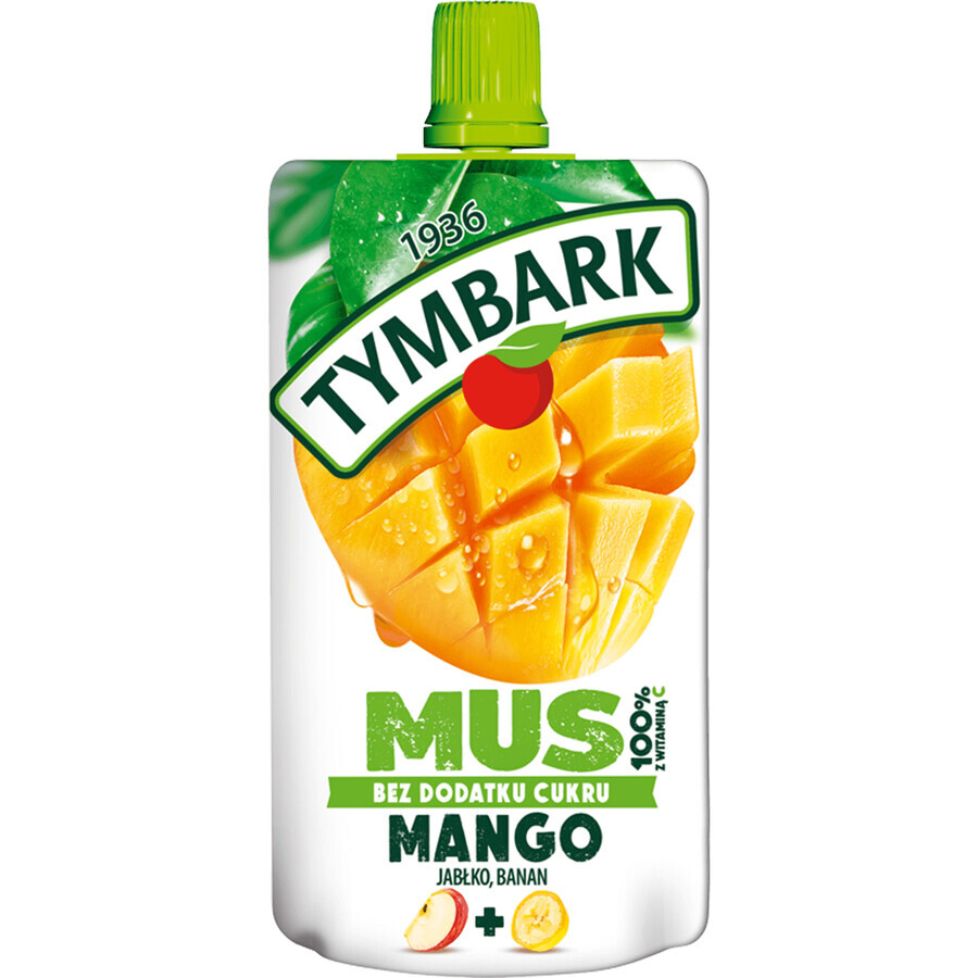 Tymbark Mousse in tube 100%, mango, apple, banana, no added sugar, 120 g