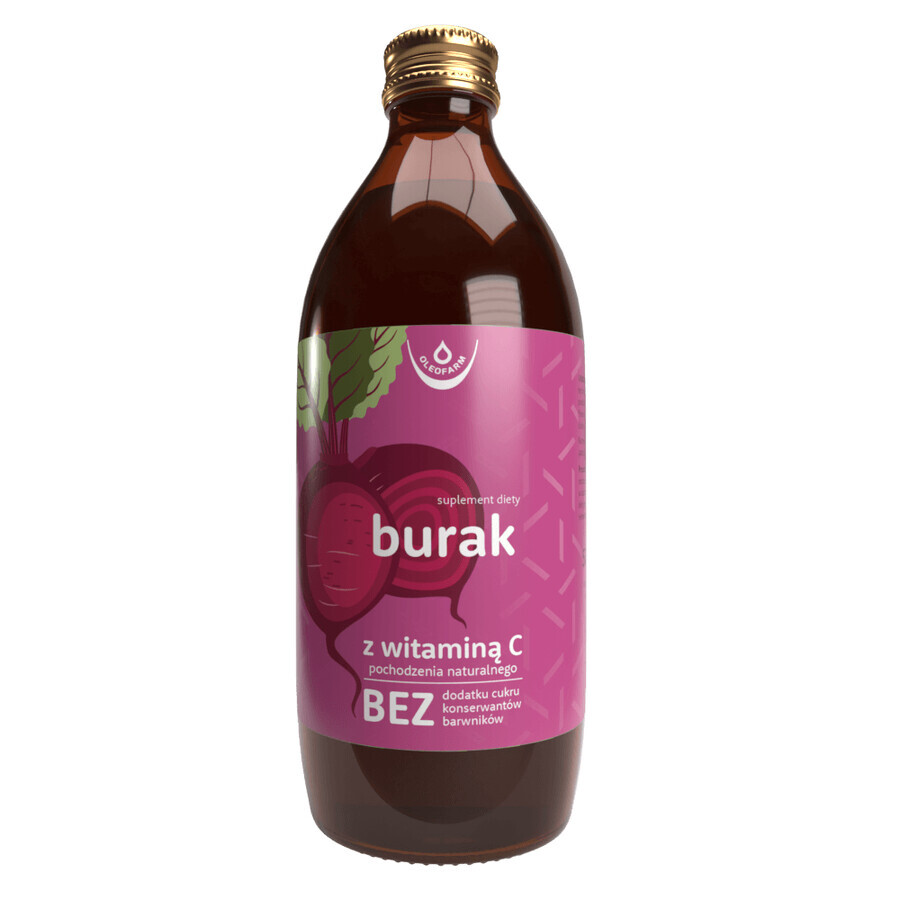 Oleofarm Beetroot with natural vitamin C, juice, 500 ml