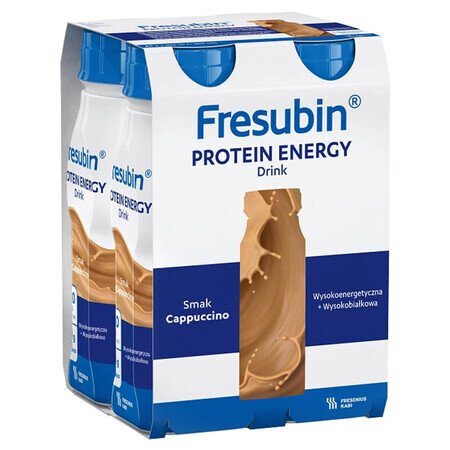 Fresubin Protein Energy Drink, bevanda nutrizionale, gusto cappuccino, 4 x 200 ml