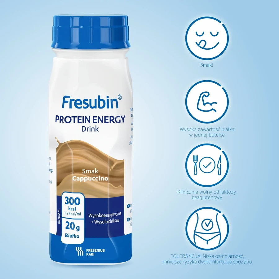 Fresubin Protein Energy Drink, 4x200 ml - cappuccino smaak Fresenius Kabi