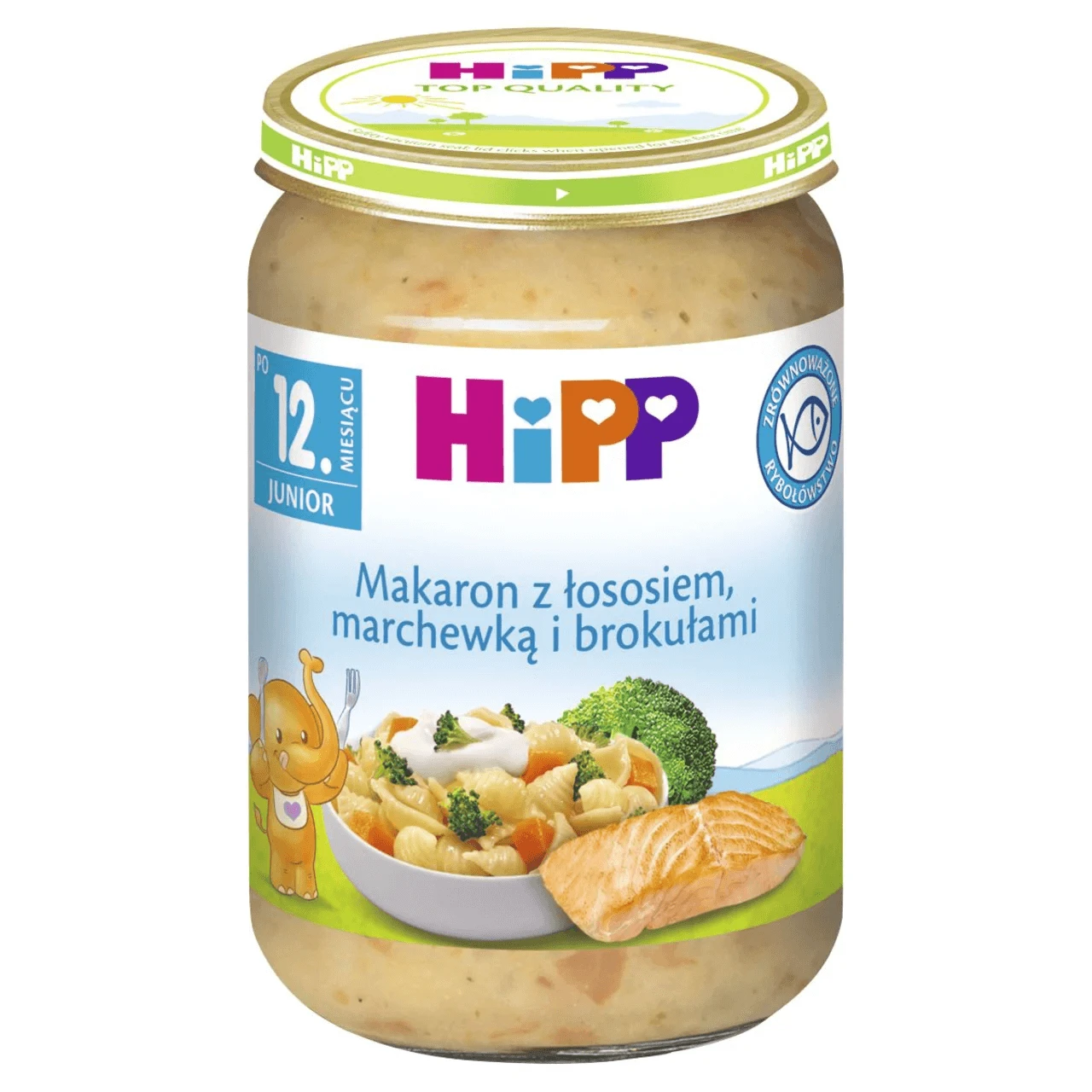 HiPP Junior Dish, Nudeln mit Lachs, Karotten und Brokkoli, ab 12 Monaten, 250 g