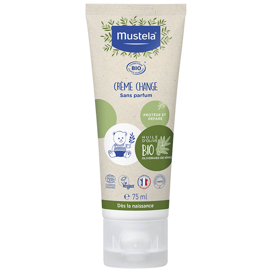 Set Mustela Bebe Enfant, sanftes Reinigungsgel für Körper und Kopf, ab Geburt, 750 ml + Ersatzcreme, 75 ml + Schachtel, 1 Stück gratis