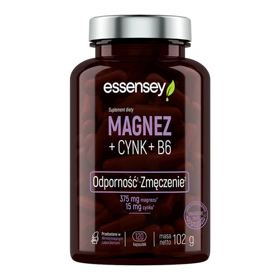 Essensey Magnésium + Zinc + B6, 120 gélules