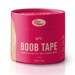 CureTape Boob Tape, cinta elástica para modelar y sujetar el busto con pezones, beige, 5 cm x 5 m, 1 ud.