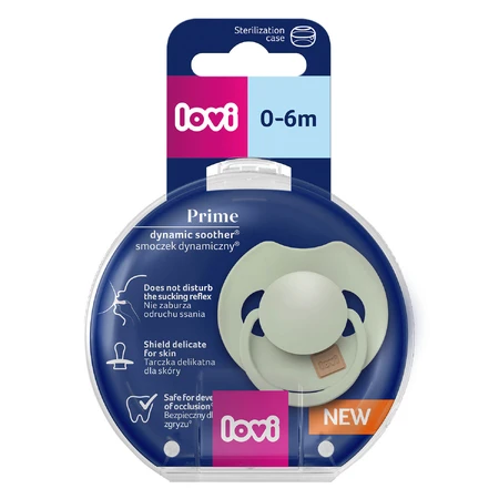 Lovi Prime, suzetă, silicon, dinamic, Pistachio, 34/412, 0-6 luni, 1 buc