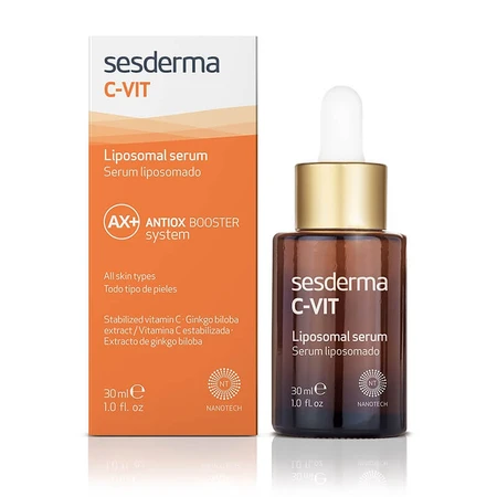 Sesderma C-Vit kit, ser de față lipozomic, 30 ml + C-Vit Radiance, cremă de față iluminatoare, 50 ml