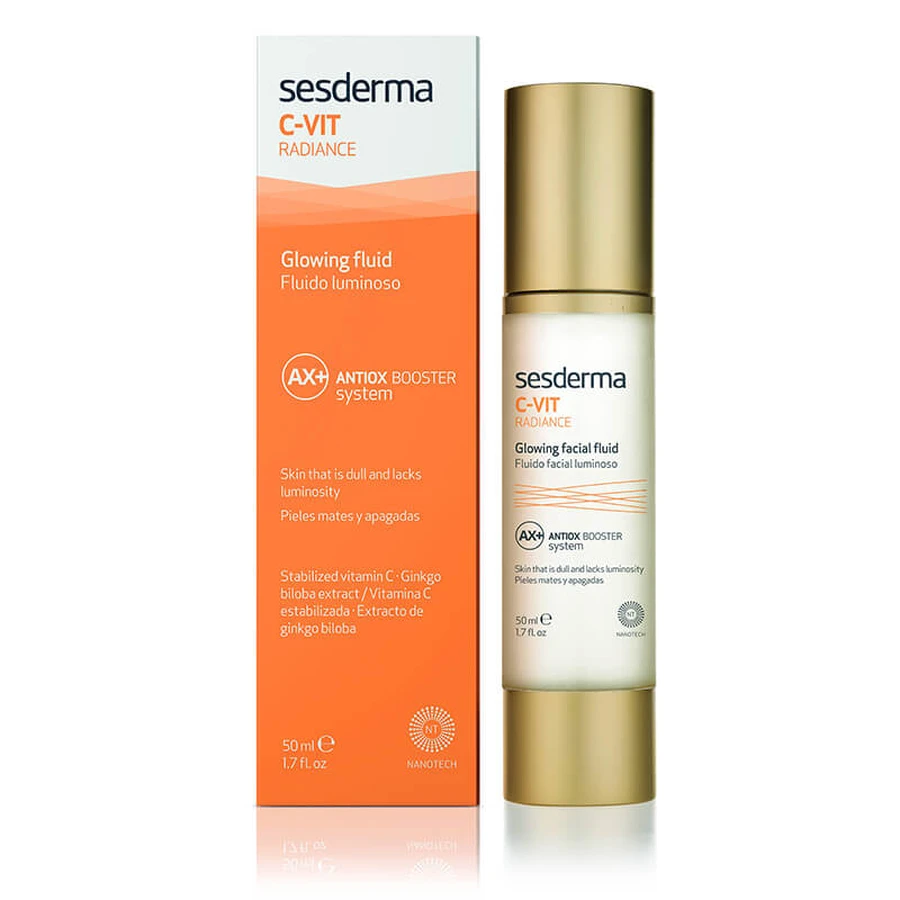 Sesderma C-Vit kit, ser de față lipozomic, 30 ml + C-Vit Radiance, cremă de față iluminatoare, 50 ml