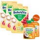 Set BoboVita Reisbrei, Himbeere, milchfrei, glutenfrei, nach 6 Monaten, 3 x 180 g + Mousse in der Tube, Banane mit Mango und Kokosnuss, 2 x 80 g frei