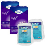 Set Tena Lady, prosoape sanitare specializate, Maxi Night, 2 x 12 buc + ProSkin Pants Chiloți absorbanți normali, mărimea M și L, 2 mostre