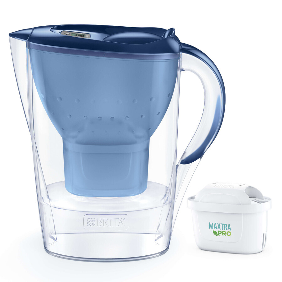 Brita Marella, Kanne mit Filter 2,4 l, blau + Maxtra Pro Pure Performance Filter, 1 Stück