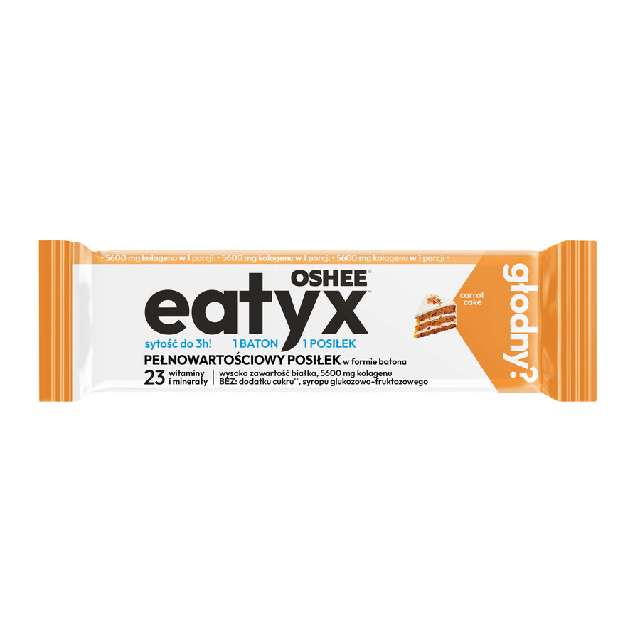 OSHEE Eatyx, baton de masă, tort de morcovi, 60 g