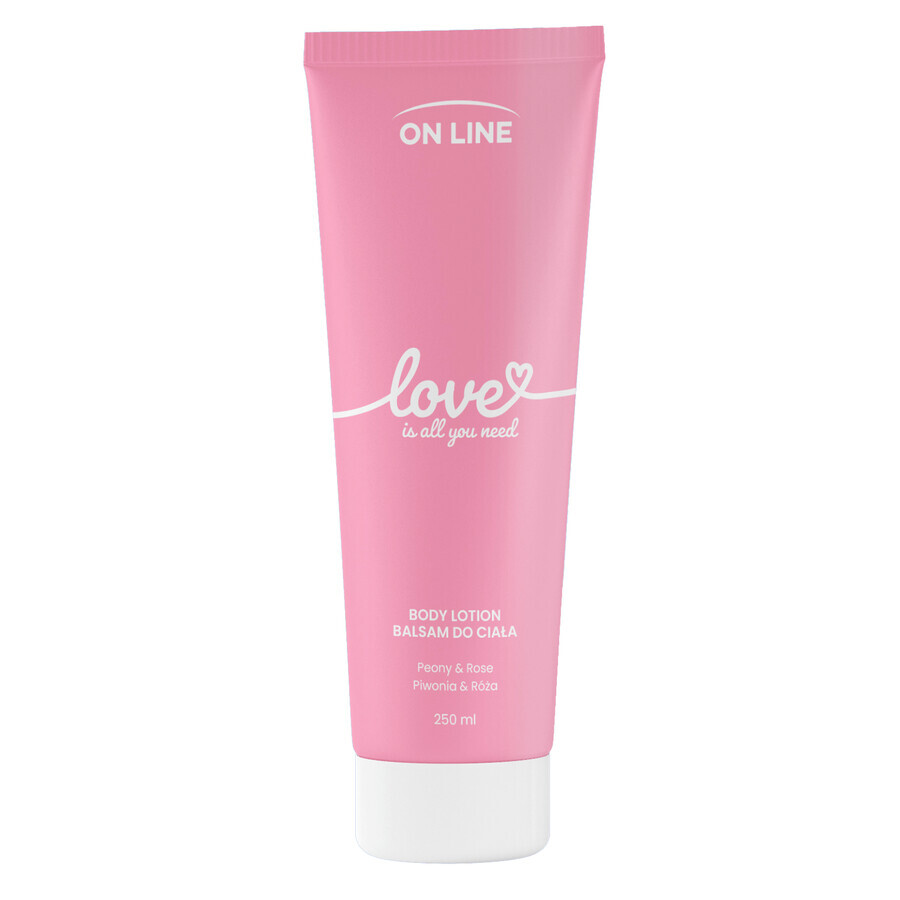 On Line Love, body lotion, peony and rose water, 250 ml