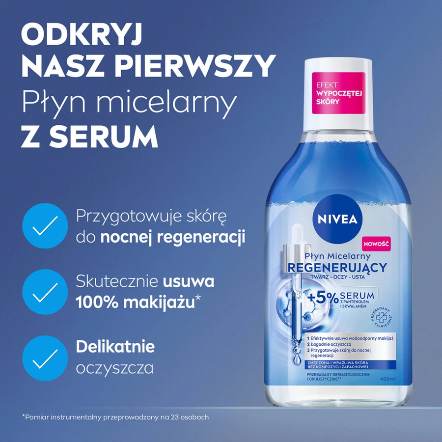Nivea lozione micellare rigenerante con 5% di siero, 400 ml