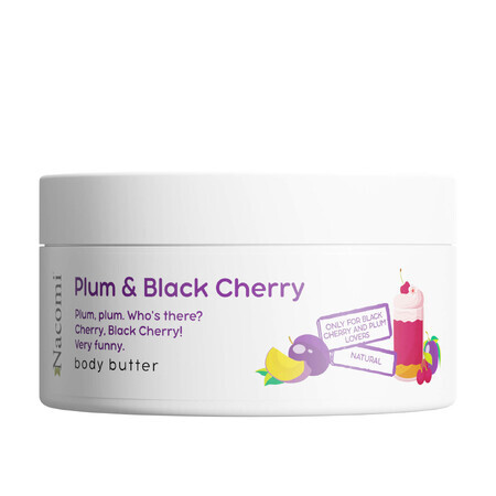 Nacomi plum and black cherry body butter, 100 ml