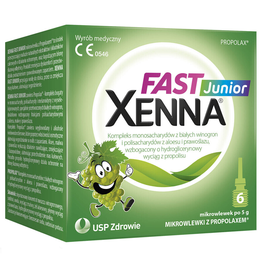 Xenna Fast Junior, microperfusion pour les enfants de plus de 1 an, 6 unités