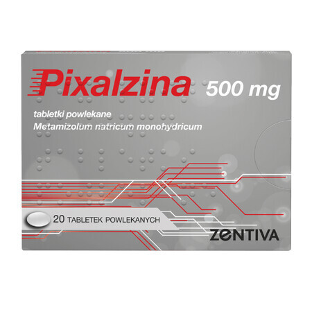 Pixalzine 500 mg, 20 film-coated tablets