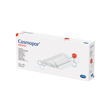 Cosmopor Advance, Wund- und Schnittverband bei starkem Exsudat, selbstklebend, steril, 25 cm x 10 cm, 10 Stück