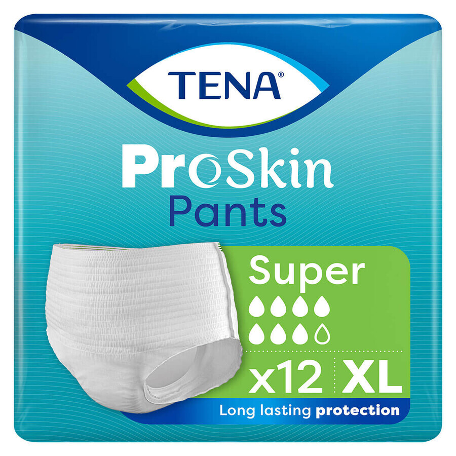 Tena Pants ProSkin, absorbent underpants, size XL, 120-160 cm, Super, 12 pieces