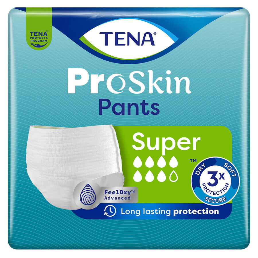 Tena Pants ProSkin, absorbent underpants, size XL, 120-160 cm, Super, 12 pieces